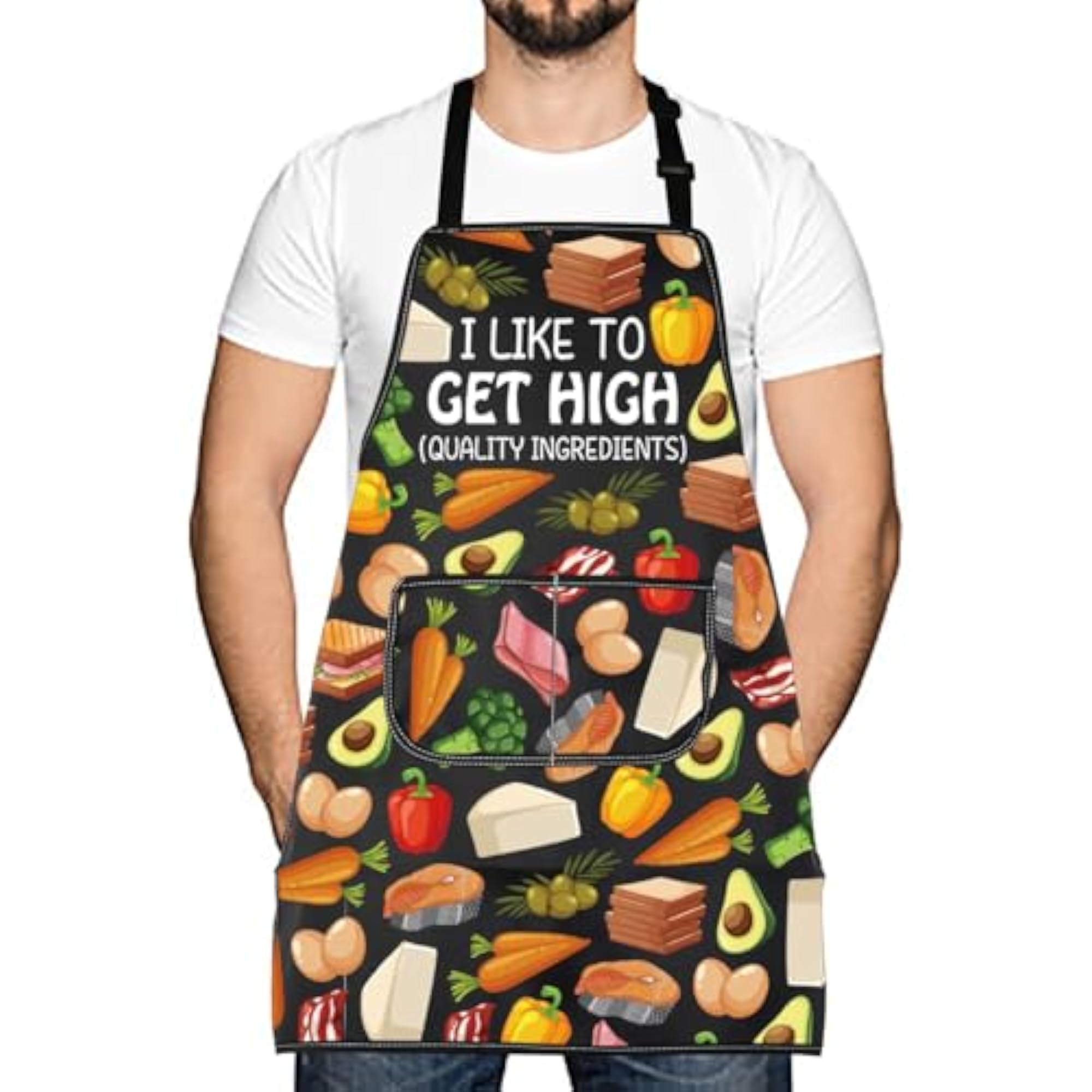 Funny Cooking Apron, I Like to Get High-Quality Ingredients